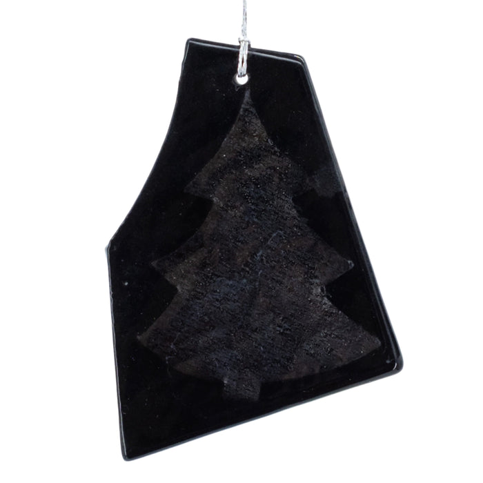 Glass Tree Ornament | Black | Springfield Artworks