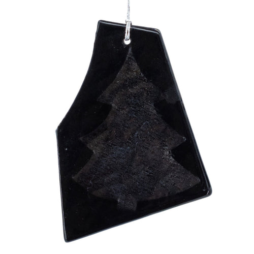 Glass Tree Ornament | Black | Springfield Artworks
