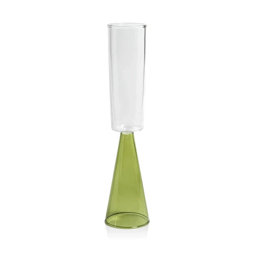 Green Stemmed Champagne Flute