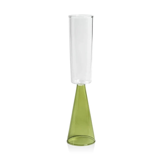 Green Stemmed Champagne Flute