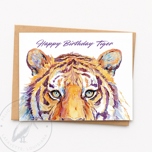 Happy Birthday Tiger Greeting Card