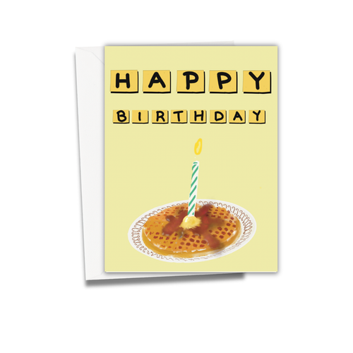 HBD Waffle Greeting Card