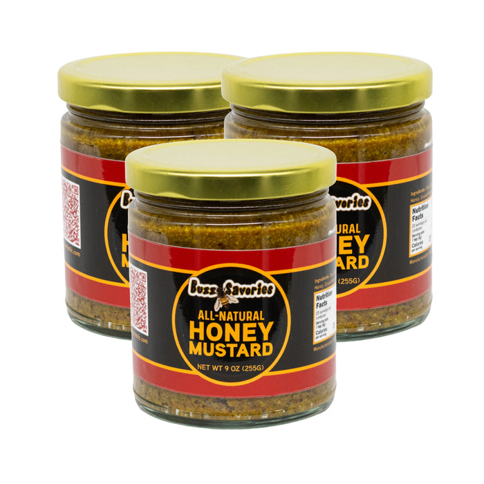 Honey Mustard | Pack of 3 | 9 oz | Buzz Savories, LLC