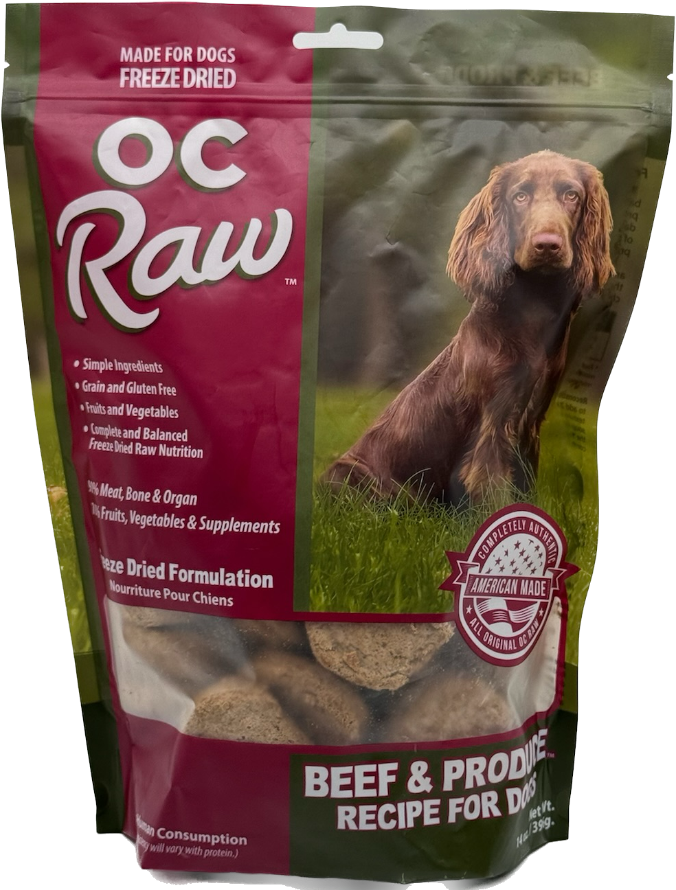 OC RAW Complete and Balanced Freeze Dried Dog Food