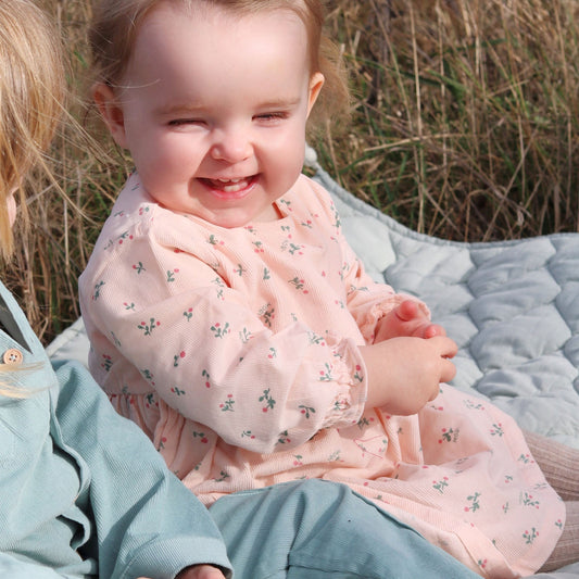 Floral Soft Corduroy Dress
