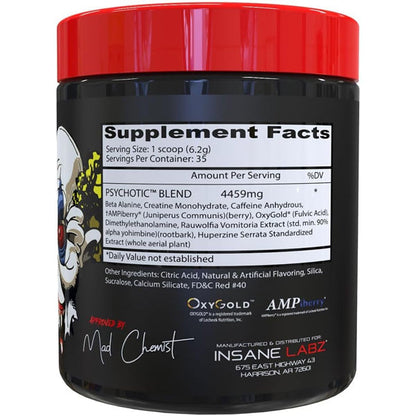 Insane Labz Psychotic Pre-Workout 35 Servings