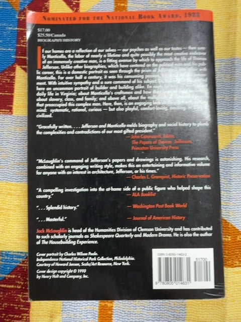 Jefferson and Monticello back cover