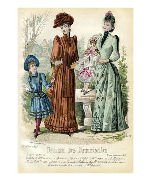 Demoiselles #4770, fashion, Art Print - VINTAGEARTREPRINTS.COM