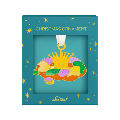 King Cake Enamel Ornament
