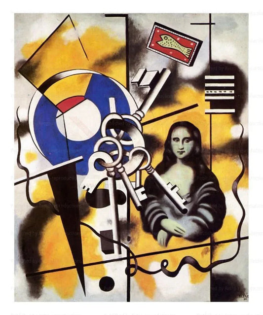 La Joconde aux Clefs - Fernand Leger - VINTAGEARTREPRINTS.COM