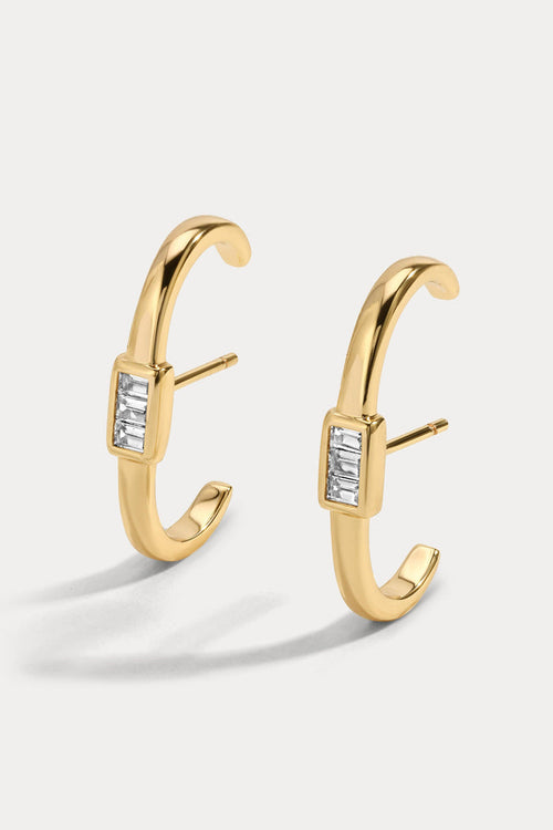 Lili Claspe - Baguette Stud Earrings