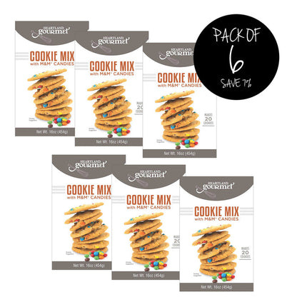 M & M Cookie Mix | Pack of 6 | 16 oz | Heartland Gourmet
