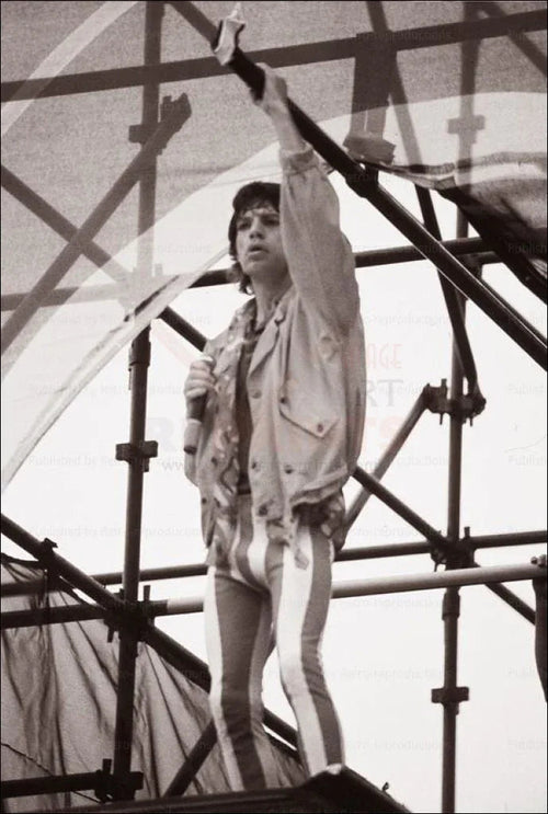Mick Jagger Keith Richards Paris Concert 1991 - VINTAGEARTREPRINTS.COM