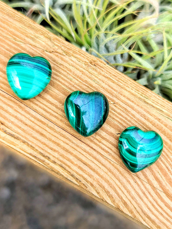 Mini Malachite Crystal Heart
