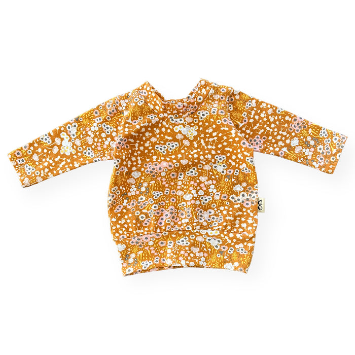 Mustard Floral Lounge Top