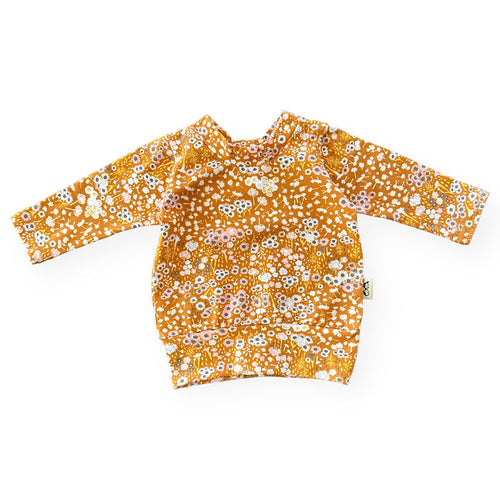 Mustard Floral Lounge Top