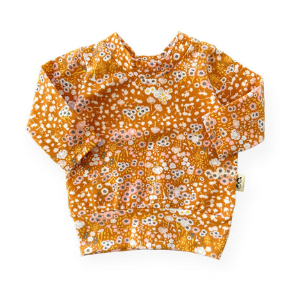 Mustard Floral Lounge Top