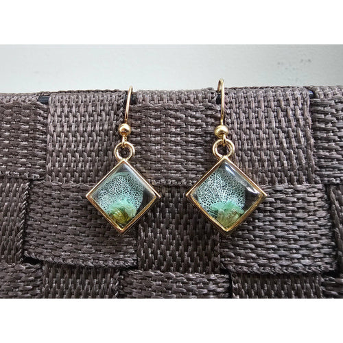 Ombre Seafoam Petal Earrings