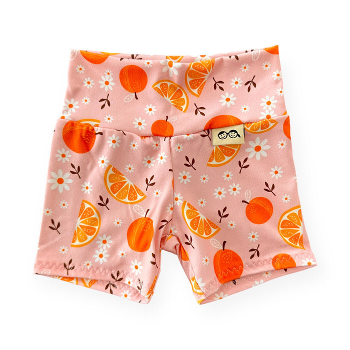 Orange Blossom Biker Shorts