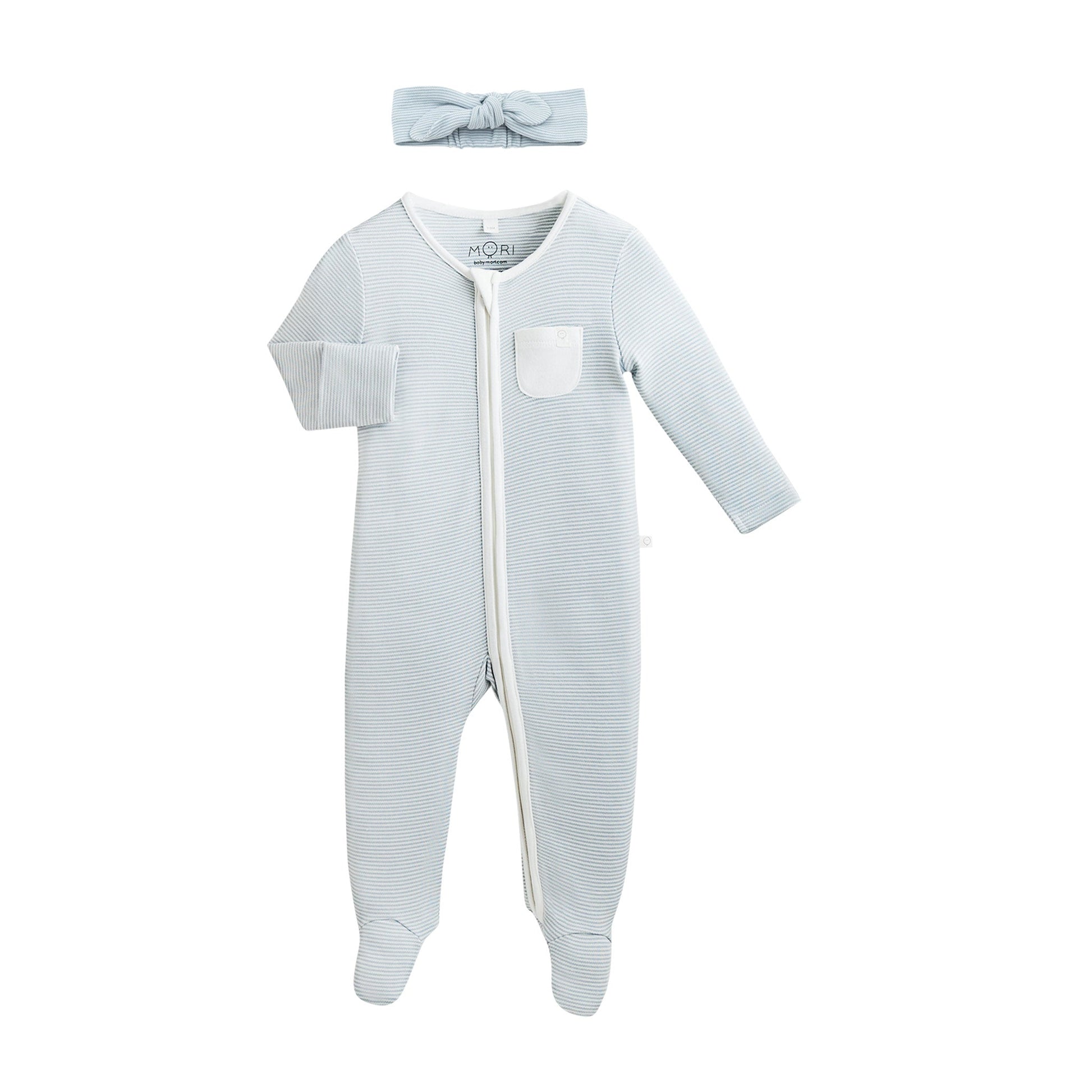 Headband & Zip-Up Sleepsuit Set