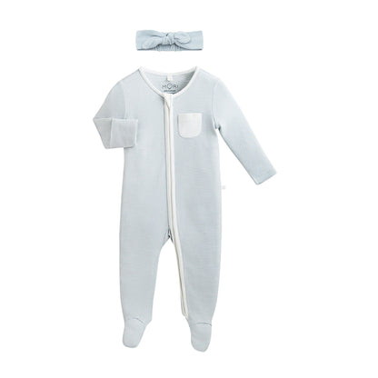 Headband & Zip-Up Sleepsuit Set