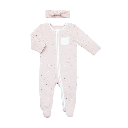 Headband & Zip-Up Sleepsuit Set