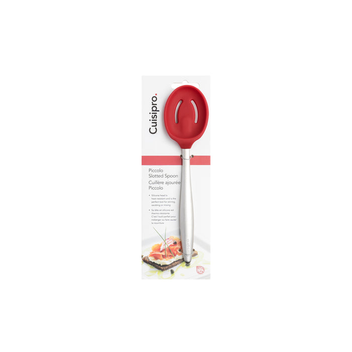 Piccolo Slotted Spoon-Red