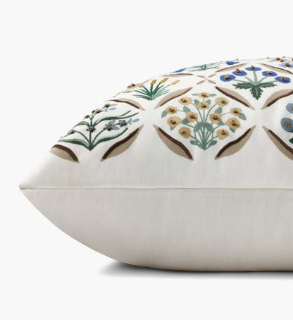 Estee Embroidered Pillow - Cream
