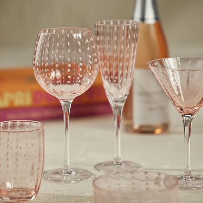 Pink Dot Wine Glass