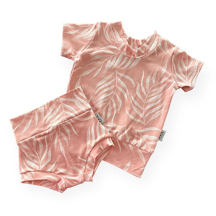 Pink Pampas Leaves Summer Lounge Set