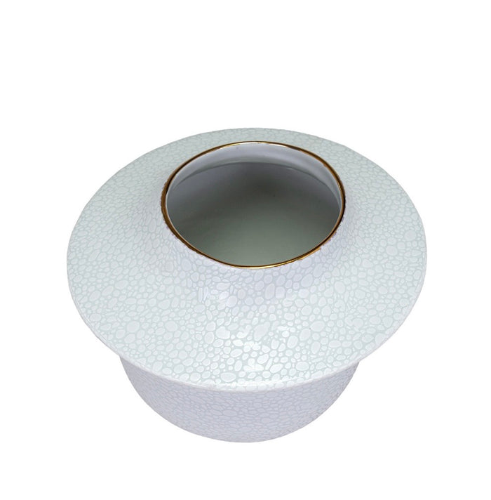 Porcelain White and Gray Vase