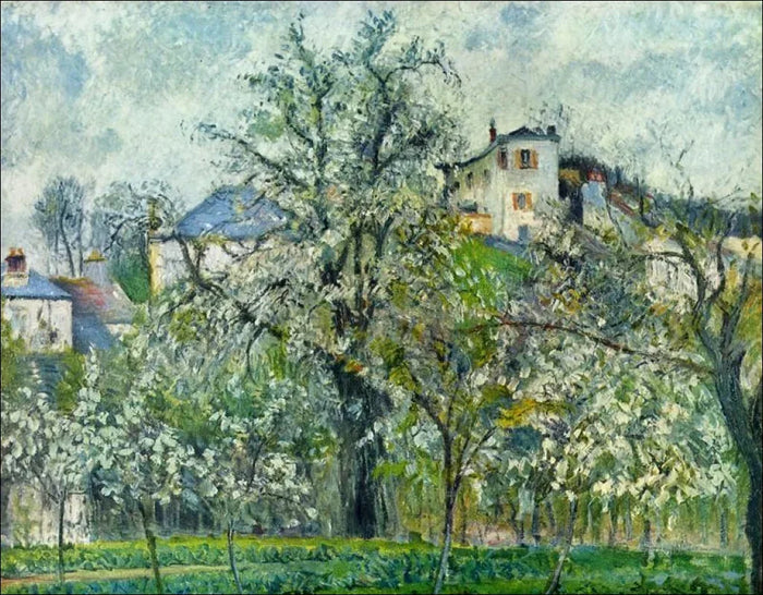 Potager arbres en Fleurs, Camille Pissarro, 1830 - VINTAGEARTREPRINTS.COM
