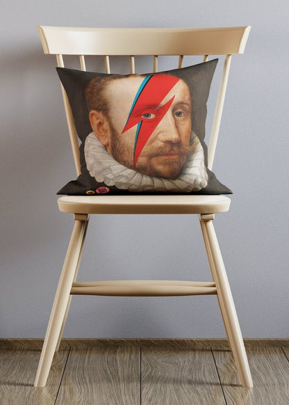 Rebel Bowie Altered Art Cushion
