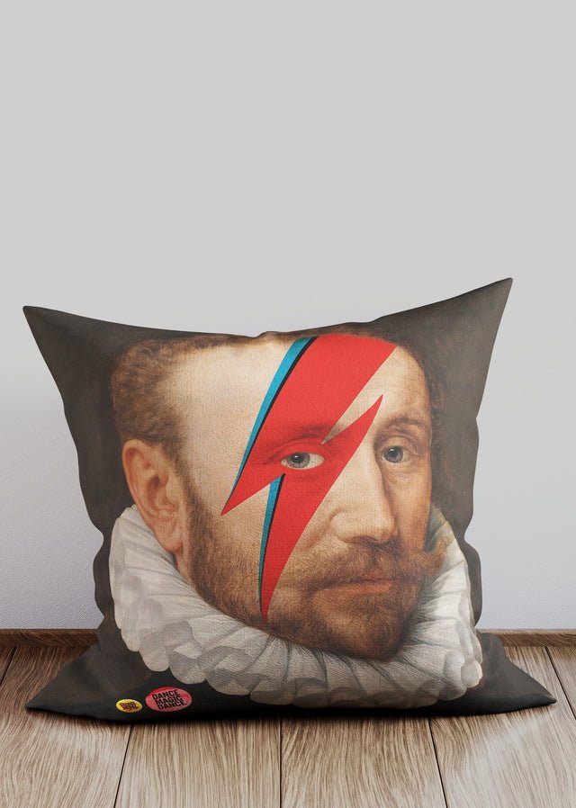 Rebel Bowie Altered Art Cushion