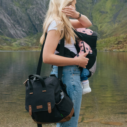 Babymel Robyn Eco Convertible Backpack - Black