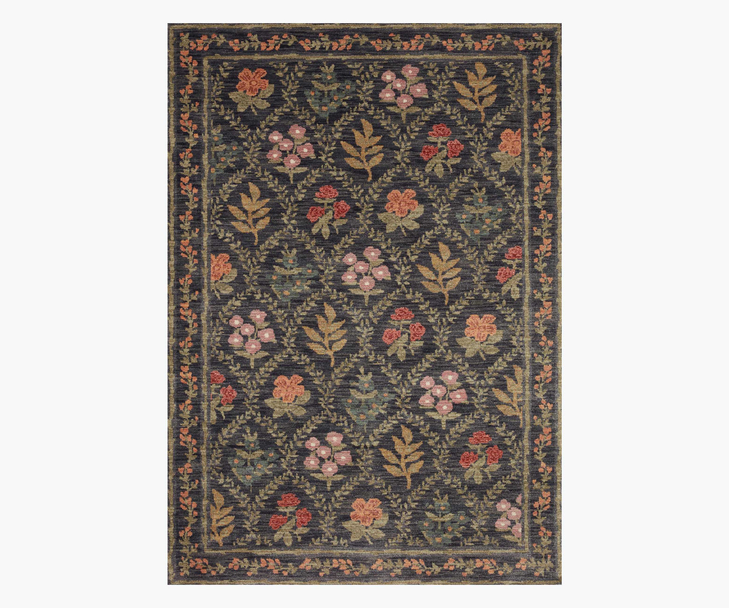Fiore Hawthorne Power Loomed Rug - Charcoal