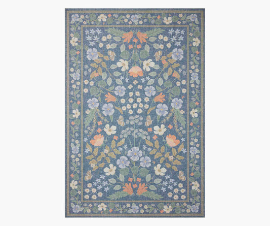 Cotswolds Willow Power Loomed Rug - Indigo