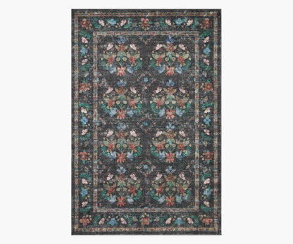 Courtyard Seville Printed Rug - Charcoal