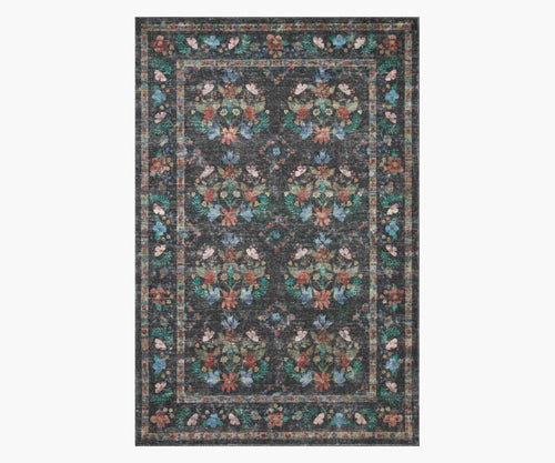 Courtyard Seville Printed Rug - Charcoal