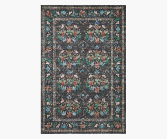 Courtyard Seville Printed Rug - Charcoal