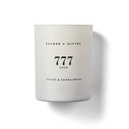 Sacred+ Divine - 777 Candle / Luck / Violet Sandalwood