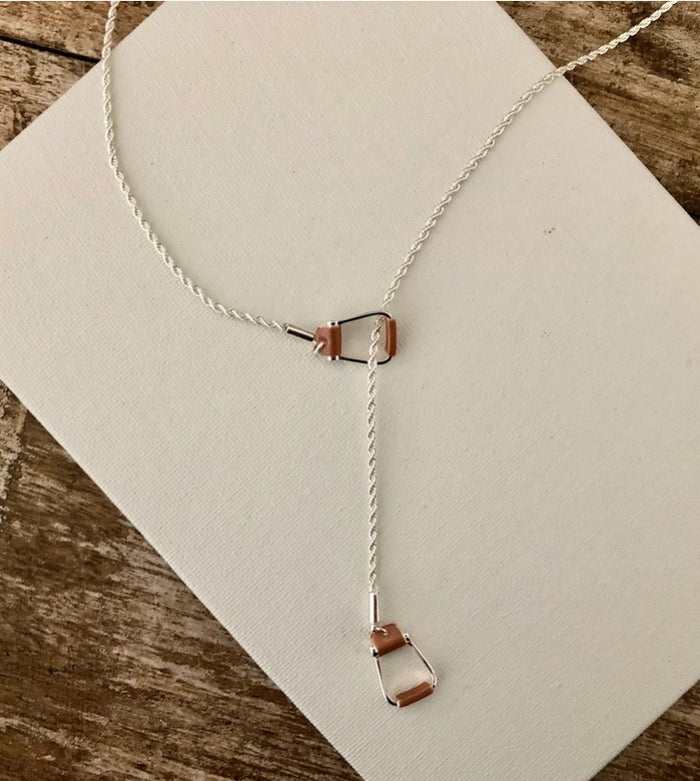Saddle Stirrup "Y" Necklace