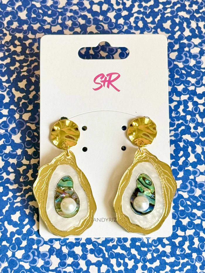 Sandy + Rizzo - Gold Coastal Acrylic Earrings