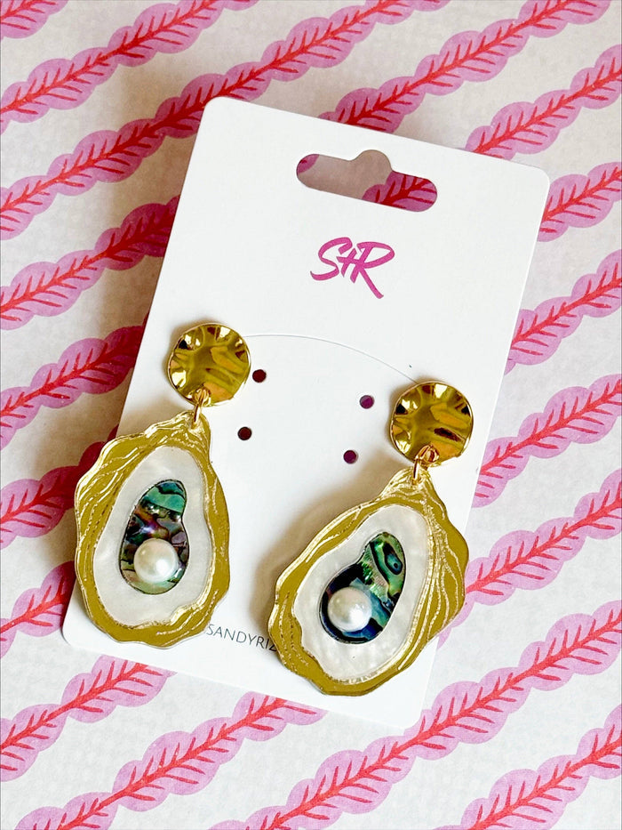 Sandy + Rizzo - Gold Coastal Acrylic Earrings