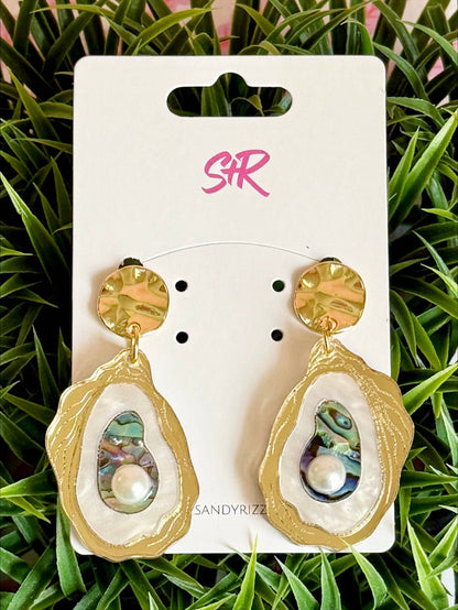 Sandy + Rizzo - Gold Coastal Acrylic Earrings