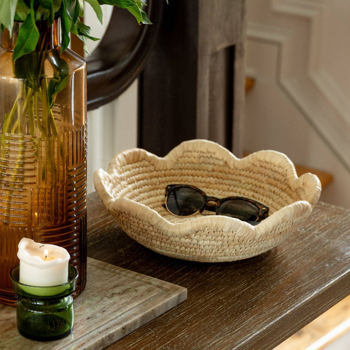 Seba Scalloped Palm Leaf Basket