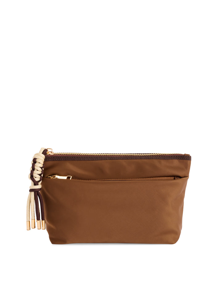 Shiraleah Jet Zip Pouch MOCHA