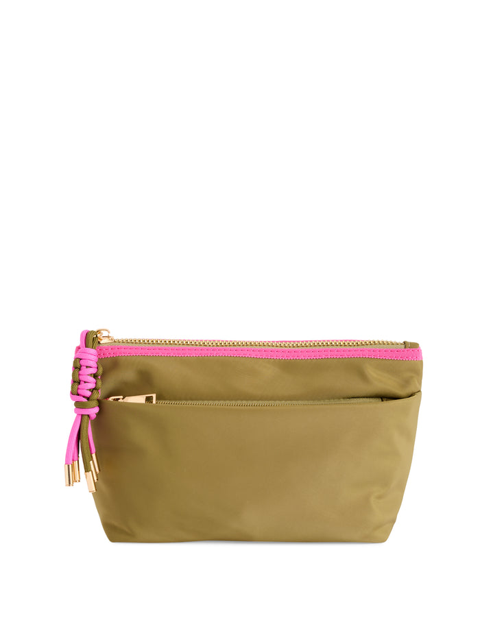 Shiraleah Jet Zip Pouch OLIVE