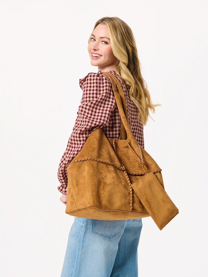 Shiraleah Paige Slouchy Tote SADDLE / OS