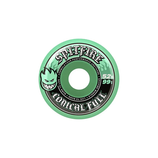 Spitfire - Formula 4 Conical Full Teal 99a Wheels (52mm)